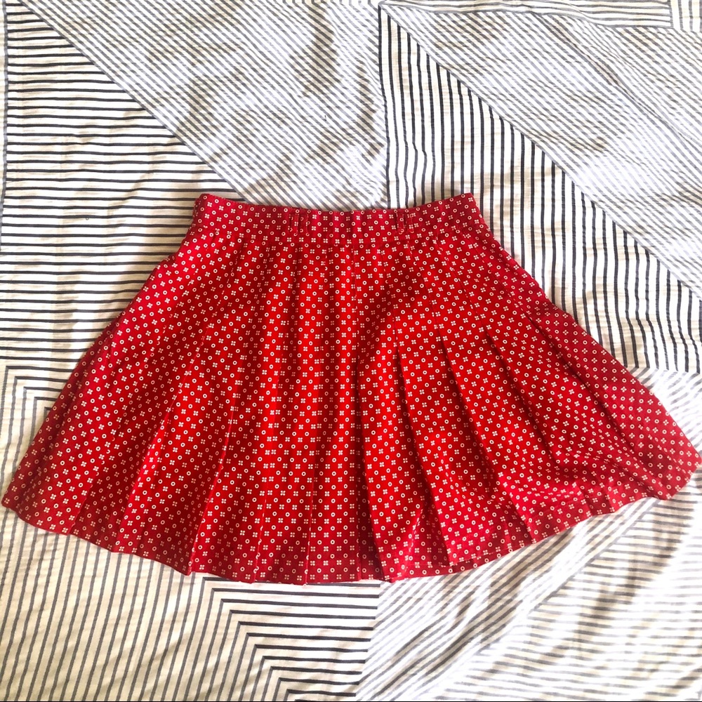 Red Preppy Skirt